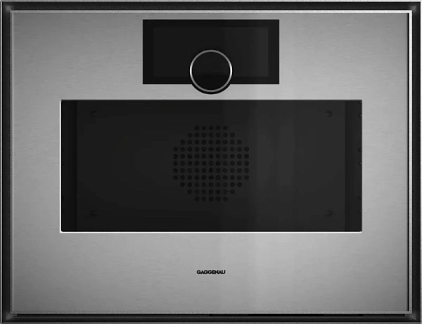 Gaggenau GS470120 — Комбинированный паровой духовой шкаф 60 x 45 см Петли двери справа, нержавеющая сталь за дымчатым стеклом